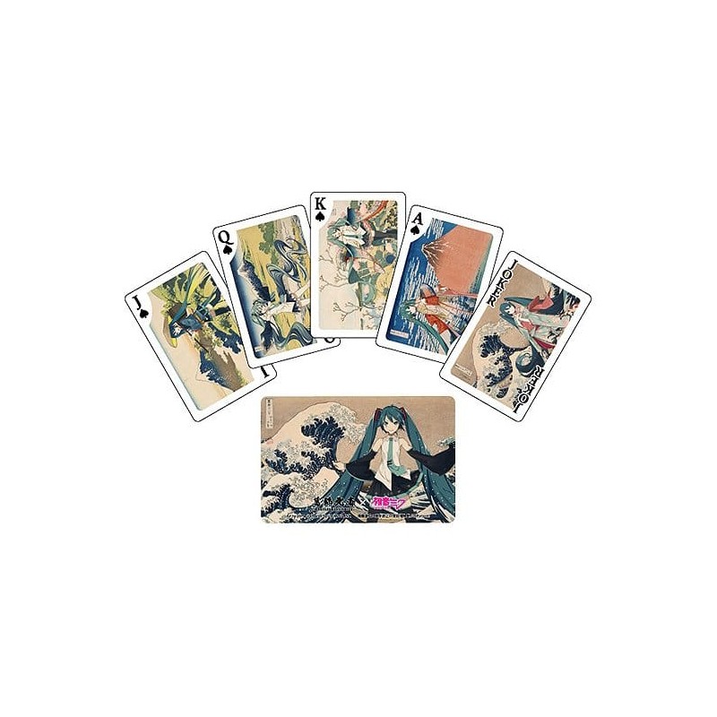 Katsushika Hokusai x Hatsune Miku jeu de cartes à jouer 