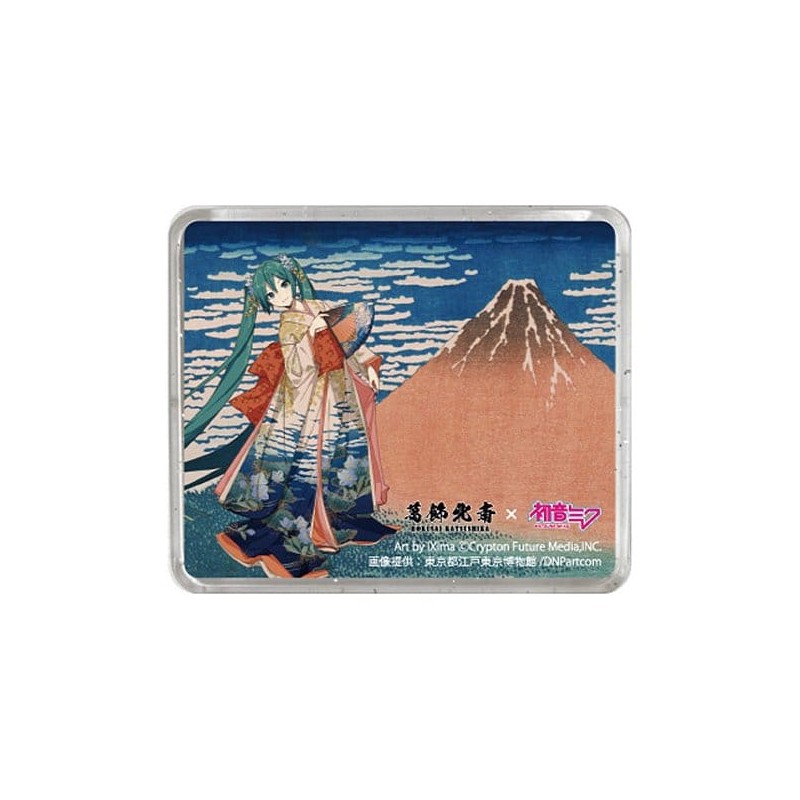 Katsushika Hokusai x Hatsune Miku 3D Magnet Thirty-six Views of Mount Fuji Fine Wind, Clear Morning