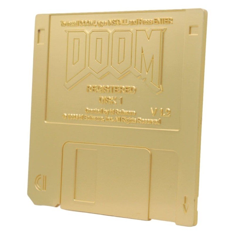 Doom Replik Floppy Disk Gold Plated Limited Edition     