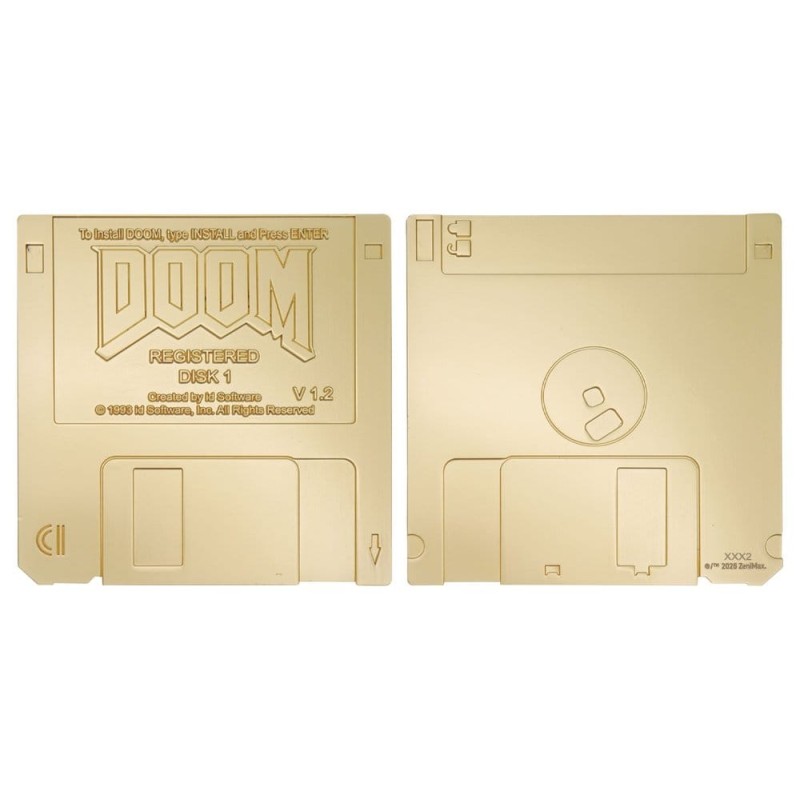 Doom Replik Floppy Disk Gold Plated Limited Edition     