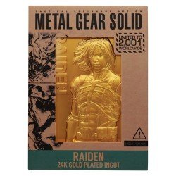 Metal Gear Solid 2 Ingot Raiden 24k Gold Plated Limited Edition 