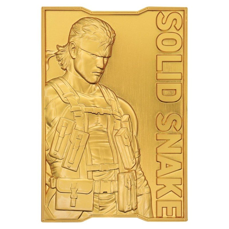 Metal Gear Solid 2 Ingot Snake 24k Gold Plated Limited Edition 