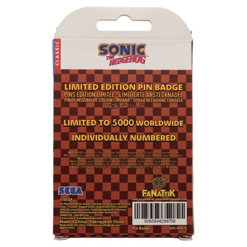 Sonic - The Hedgehog pin Dr. Eggman Egg Mobile Chained