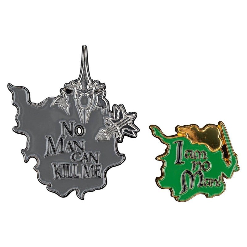 Le Seigneur des Anneaux pack 2 pin's No Man can Kill Me & I Am No Man! 7 cm 
