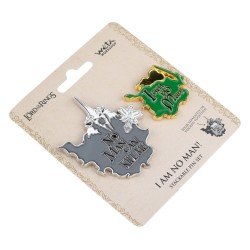 Le Seigneur des Anneaux pack 2 pin's No Man can Kill Me & I Am No Man! 7 cm 