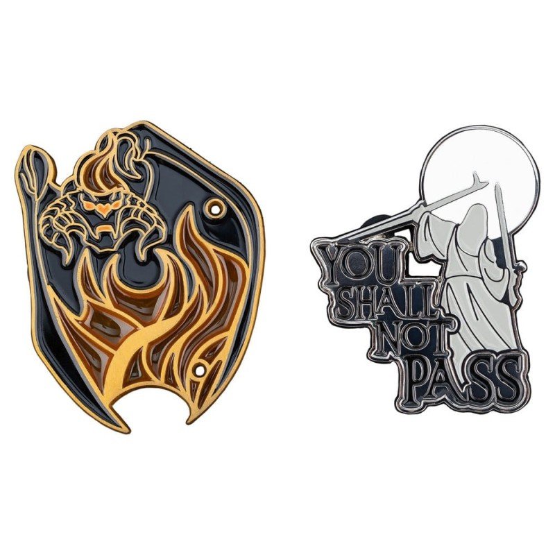 Le Seigneur des Anneaux pack 2 pin's You Shall Not Pass 8 cm 