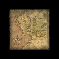 Le Seigneur des Anneaux impression Art Print Parchment Map of Middle-earth 59 x 30 cm