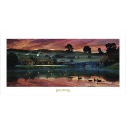 Le Seigneur des Anneaux impression Art Print Return to the Green Dragon Inn 59 x 42 cm