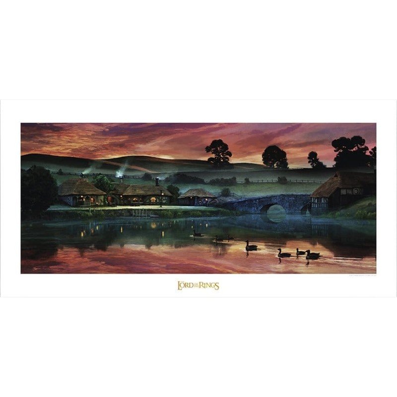 Le Seigneur des Anneaux impression Art Print Return to the Green Dragon Inn 59 x 42 cm