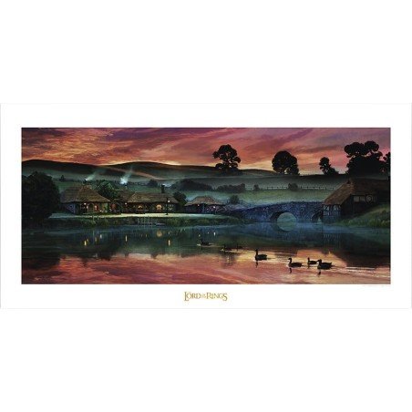 Le Seigneur des Anneaux impression Art Print Return to the Green Dragon Inn 59 x 42 cm