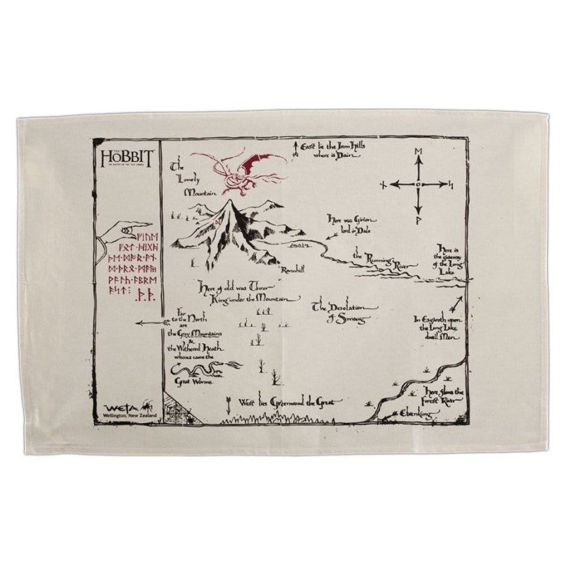 Le Hobbit torchons Thorins Map 72 cm 