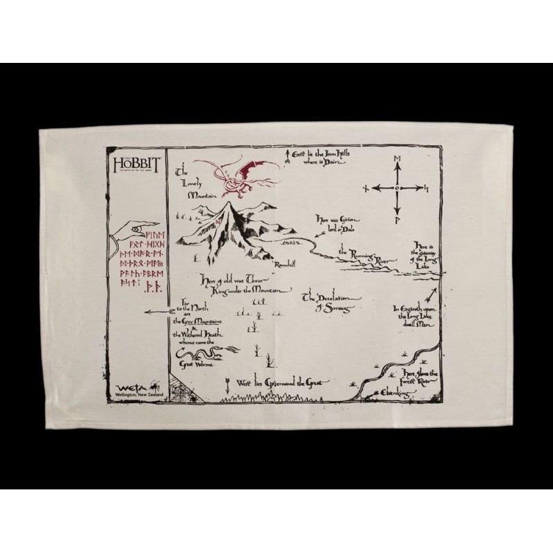 Le Hobbit torchons Thorins Map 72 cm 