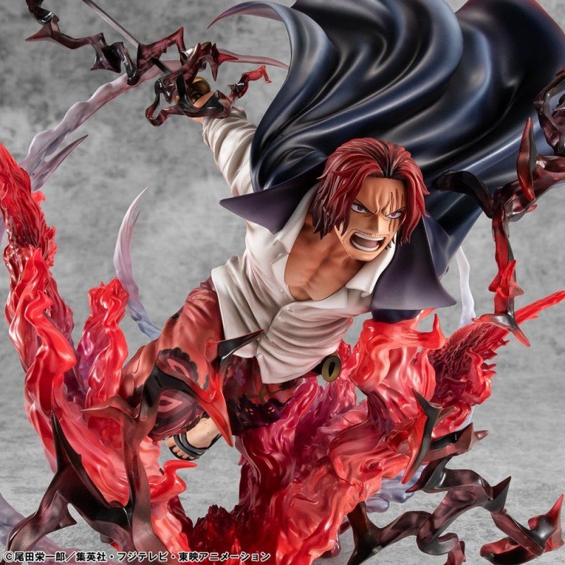 One Piece statuette PVC P.O.P. SA-MAXIMUM Leader of Red Hair Pirates Red-Haired Shanks Kamusari 25 cm 