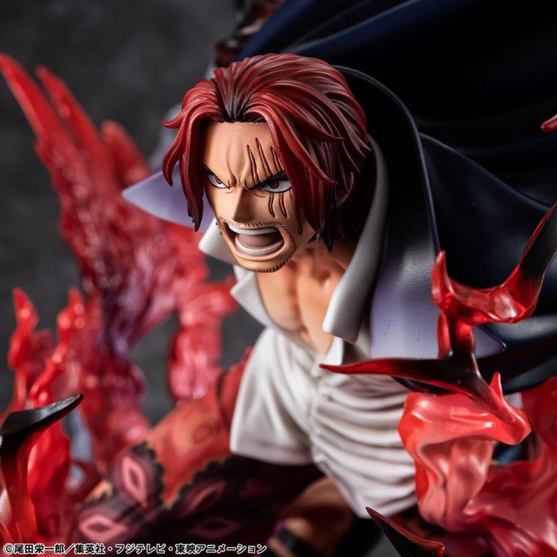 One Piece statuette PVC P.O.P. SA-MAXIMUM Leader of Red Hair Pirates Red-Haired Shanks Kamusari 25 cm 