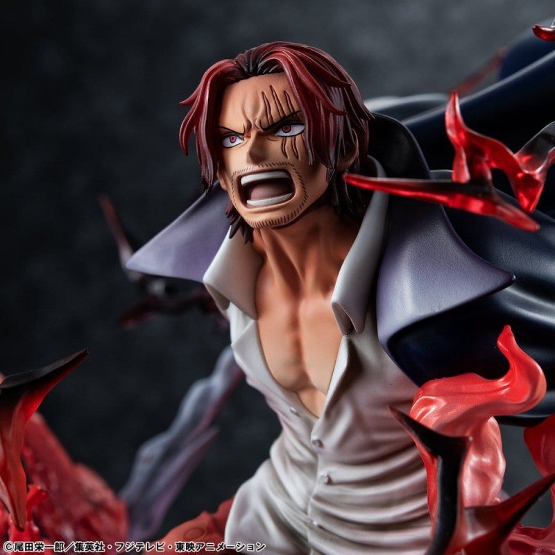 One Piece statuette PVC P.O.P. SA-MAXIMUM Leader of Red Hair Pirates Red-Haired Shanks Kamusari 25 cm 