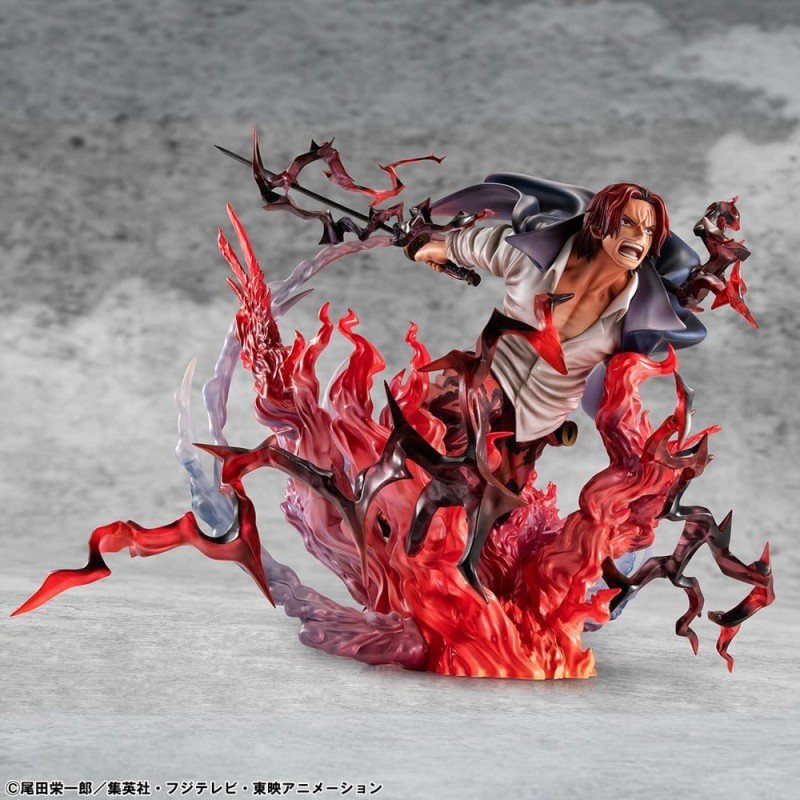 One Piece statuette PVC P.O.P. SA-MAXIMUM Leader of Red Hair Pirates Red-Haired Shanks Kamusari 25 cm 