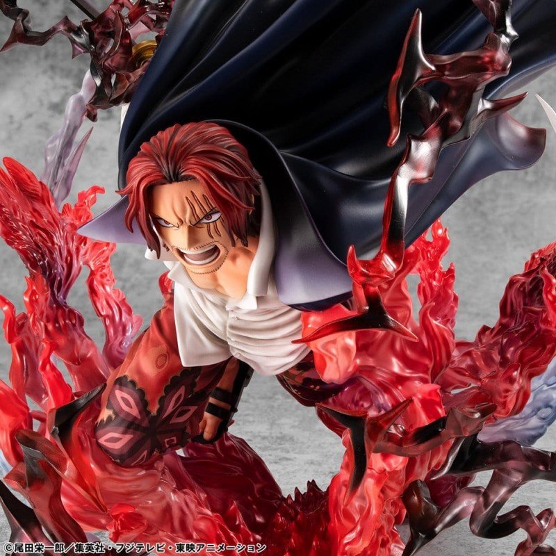 One Piece statuette PVC P.O.P. SA-MAXIMUM Leader of Red Hair Pirates Red-Haired Shanks Kamusari 25 cm 