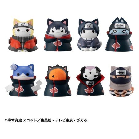 Naruto Shippuden Mega Cat Project assortiment boîte-mystère trading figures Defense Battle of Village of Konoha! 3 cm Nyaruto...