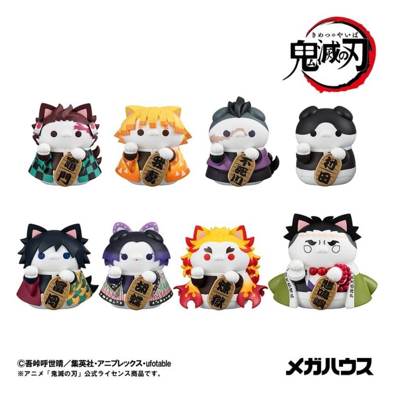 Demon Slayer: Kimetsu no Yaiba Mega Cat Project assortiment boîte-mystère trading figures Fortune Cats Ver. 01 7 cm (6)