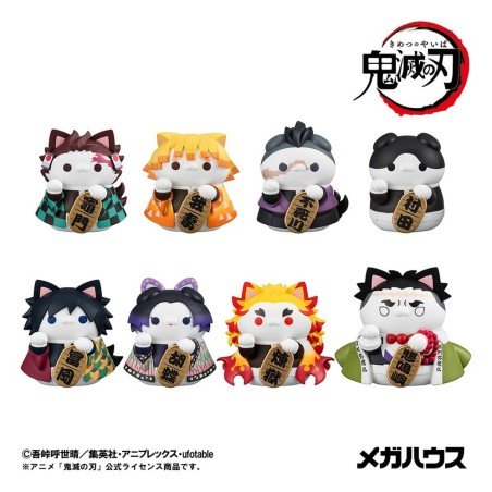 Demon Slayer: Kimetsu no Yaiba Mega Cat Project assortiment boîte-mystère trading figures Fortune Cats Ver. 01 7 cm (6)