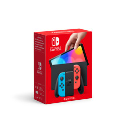 Nintendo Switch OLED met Joy-Con Paar neonrood en blauw