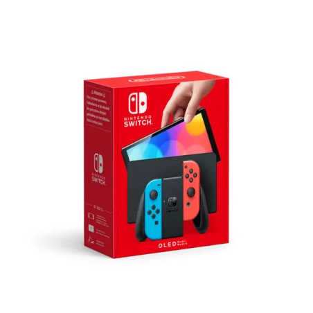 Nintendo Switch OLED met Joy-Con Paar neonrood en blauw | 045496453442