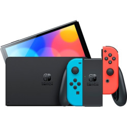 Nintendo Switch OLED met Joy-Con Paar neonrood en blauw
