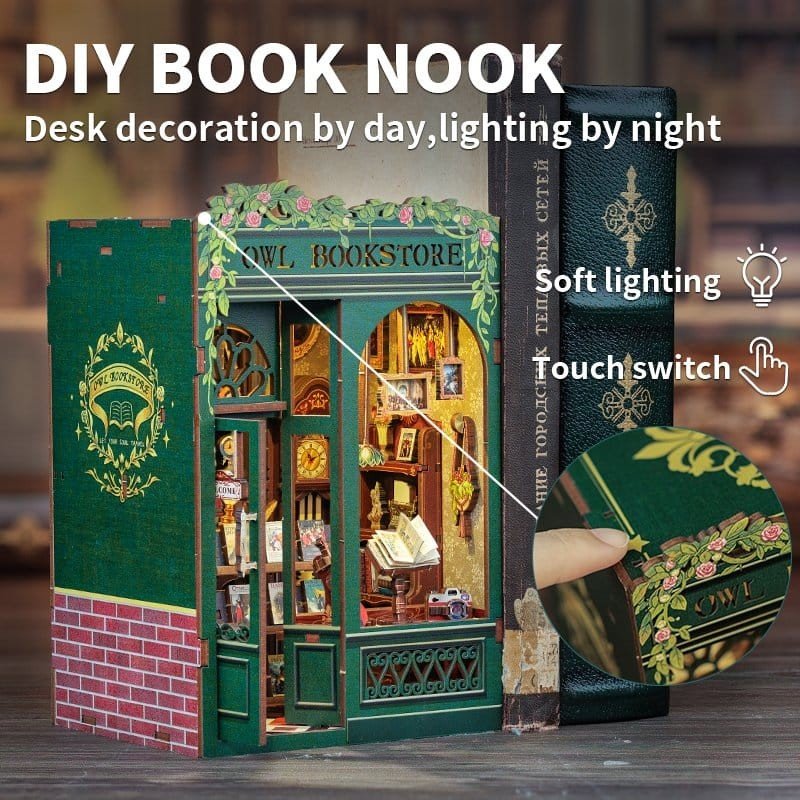 Book Nook Owl Bookstore 17 x 12 cm  