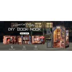 Maquette Book Nook Count Cat´s Study 17 x 12 cm  