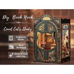 Maquette Book Nook Count Cat´s Study 17 x 12 cm  