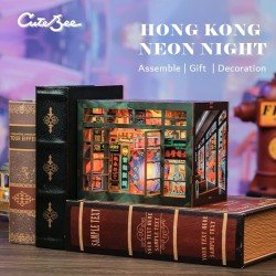 Maquette Book Nook Hong Kong Neon Light 13 x 17 cm