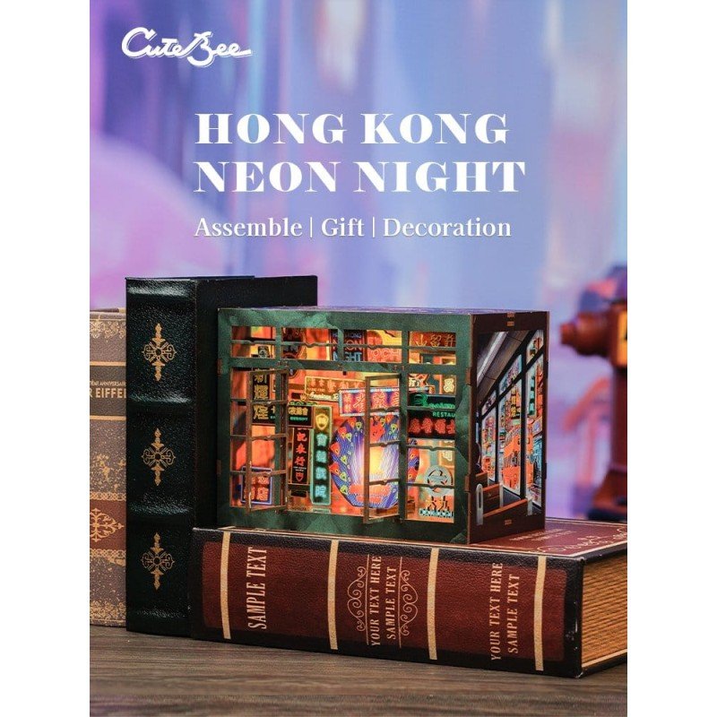 Book Nook Hong Kong Neon Light 13 x 17 cm
