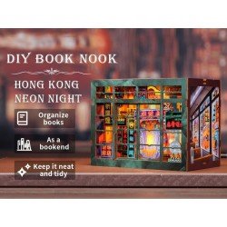 Maquette Book Nook Hong Kong Neon Light 13 x 17 cm