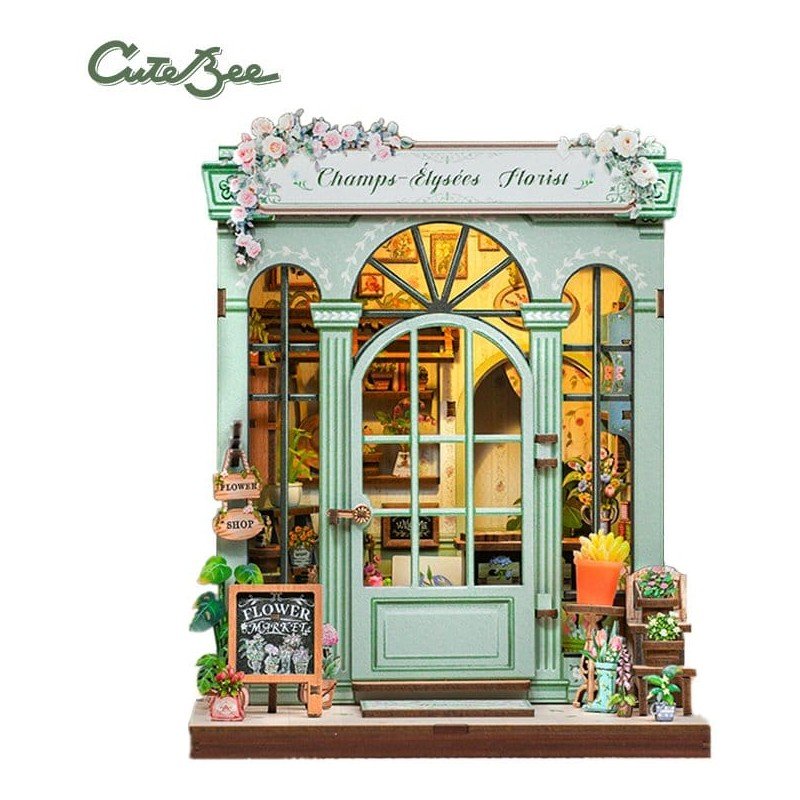 Figurine Model Kit Miniature House Champs-Élysées Florist 18 x 16 cm  