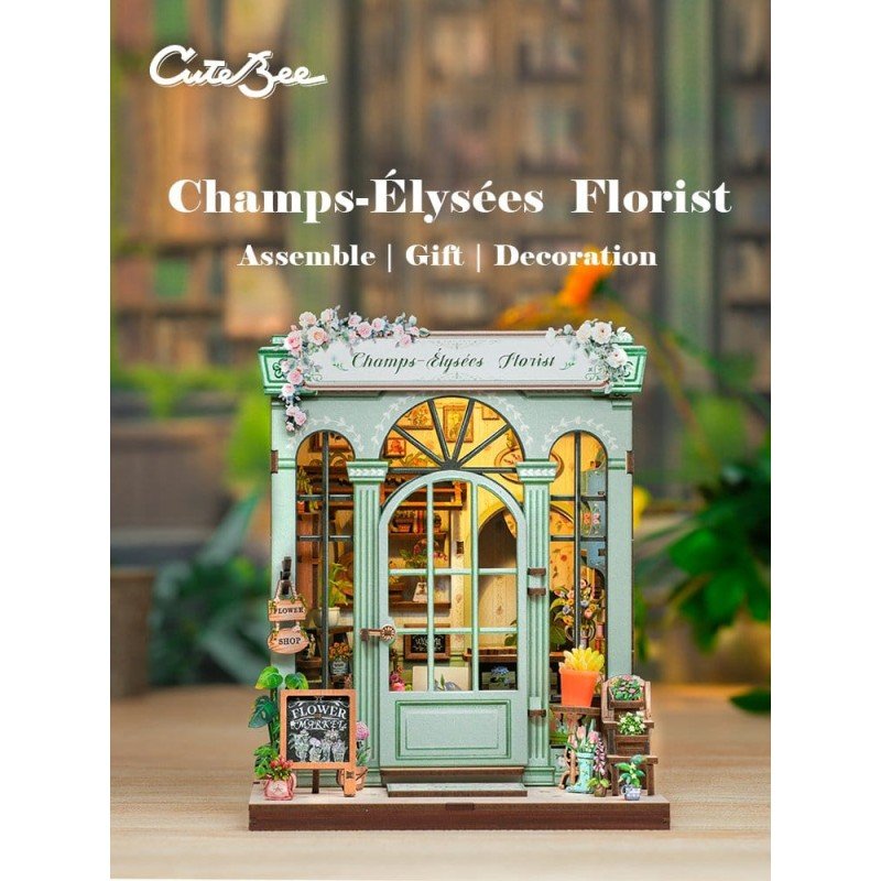 Figurine Model Kit Miniature House Champs-Élysées Florist 18 x 16 cm  