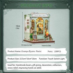 Figurine Model Kit Miniature House Champs-Élysées Florist 18 x 16 cm  