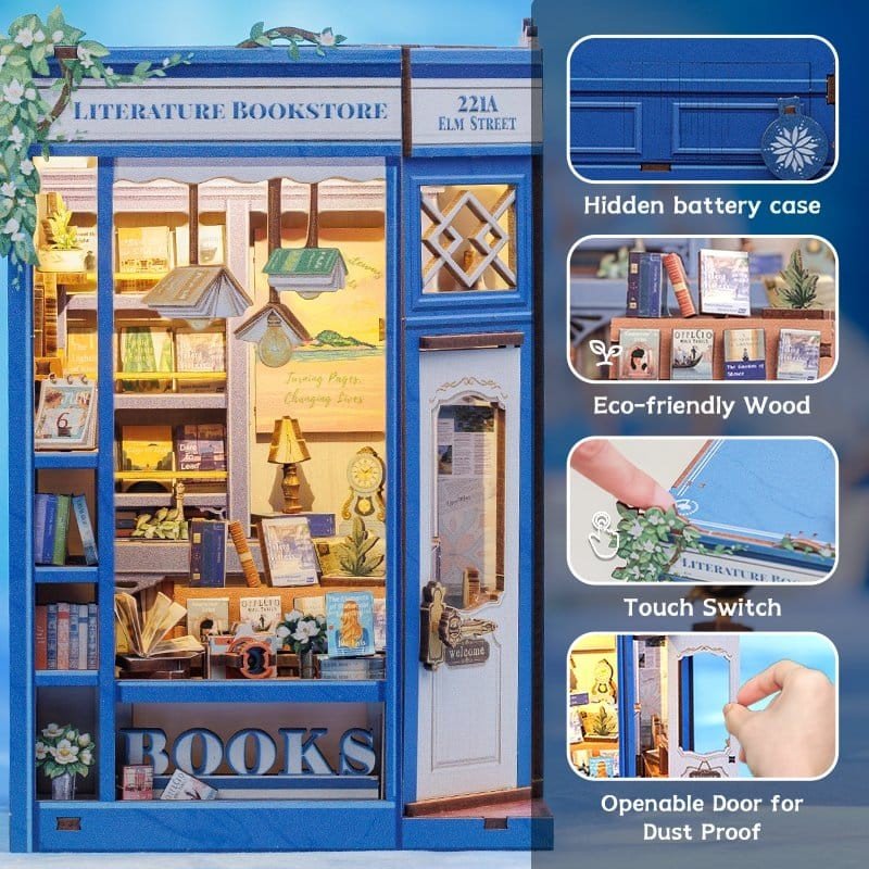 Maquette Book Nook Literature Bookstore 17 x 12 cm    