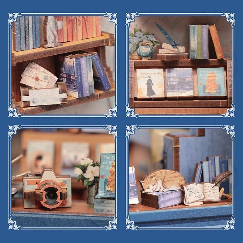 Maquette Book Nook Literature Bookstore 17 x 12 cm    