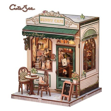 Miniature House Model Kit Sunny Cafe 20 x 16 cm  