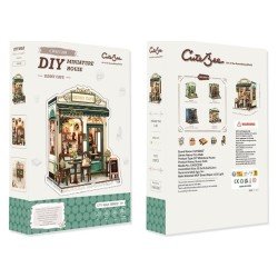 Figurine Model Kit Miniature House Sunny Cafe 20 x 16 cm  
