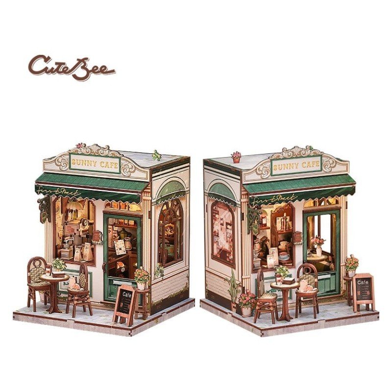 Miniature House Model Kit Sunny Cafe 20 x 16 cm  