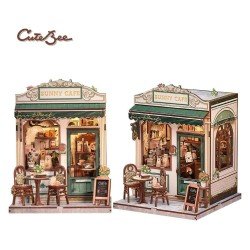 Figurine Model Kit Miniature House Sunny Cafe 20 x 16 cm  