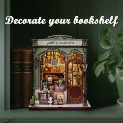 Figurine Model Kit Miniature House Gallery Bookstore 20 x 16 cm  