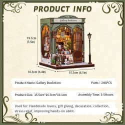 Figurine Model Kit Miniature House Gallery Bookstore 20 x 16 cm  