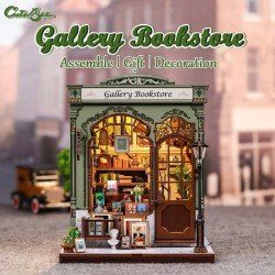 Miniature House Model Kit Gallery Bookstore 20 x 16 cm  