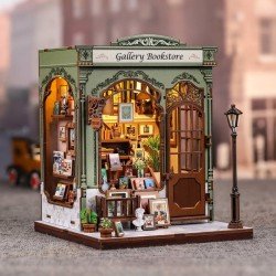 Figurine Model Kit Miniature House Gallery Bookstore 20 x 16 cm  