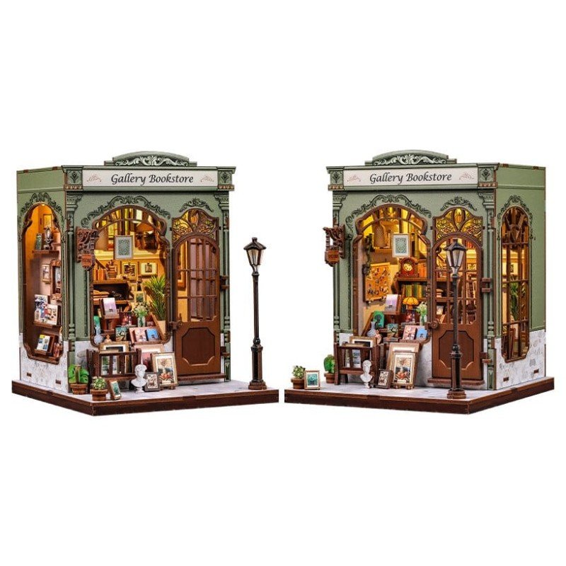 Miniature House Model Kit Gallery Bookstore 20 x 16 cm  