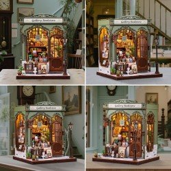 Miniature House Model Kit Gallery Bookstore 20 x 16 cm  