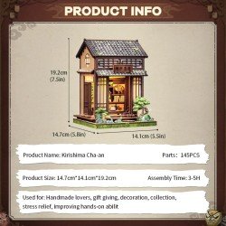 Miniature House Model Kit Kirishima Cha-an 19 x 14 cm