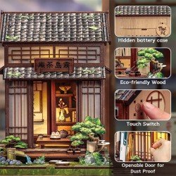 Figurine Model Kit Miniature House Kirishima Cha-an 19 x 14 cm